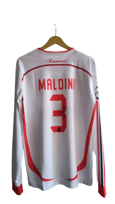 AC MILAN MALDINI 2007/08 FULL SLEEVE RETRO JERSEY/PRO+